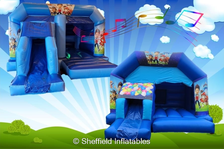 Large Paws Disco Bouncy Castle in Sheffield and Chesterfield