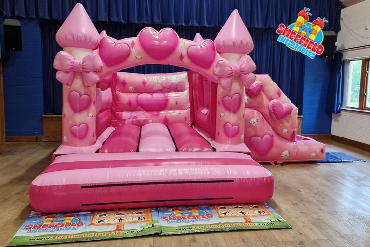 3D Hearts Bouncy Castle 