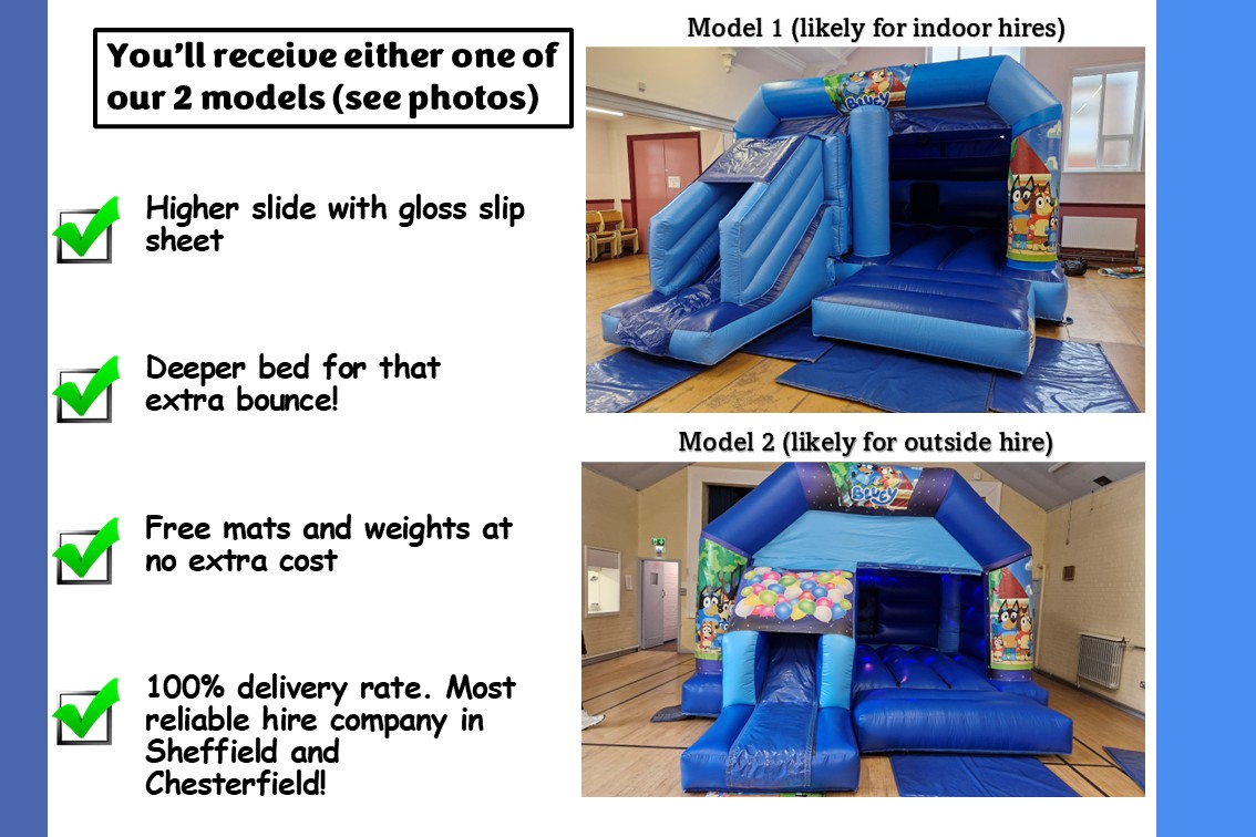 Blue Bouncy Castle Hire models
