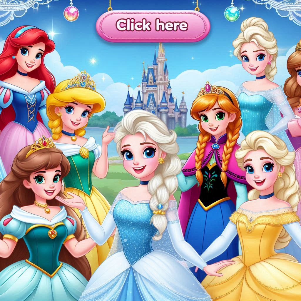 link image of the princess bouncy castles