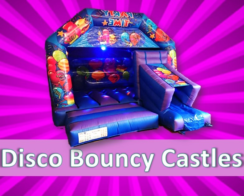 Disco bouncy castle in Sheffield link picture