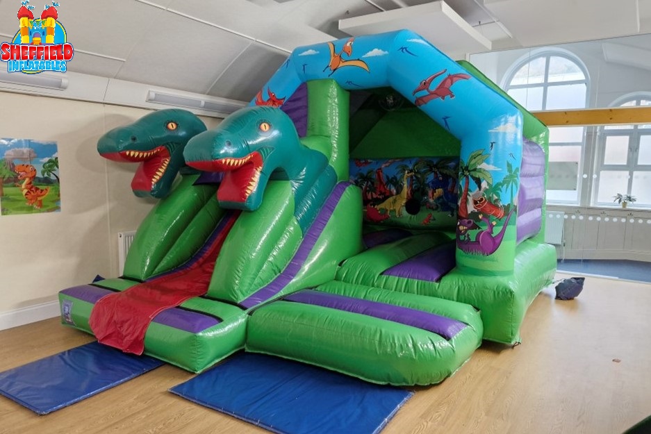 3D Dinosaur bouncy castle hire