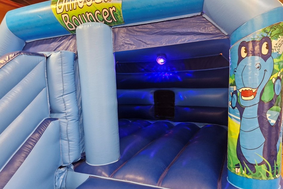 Inside the Dinosaur Disco Bouncy Castle