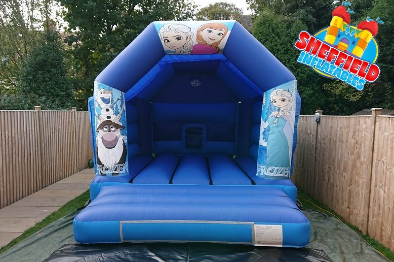 A picture of the bouncy castle outside
