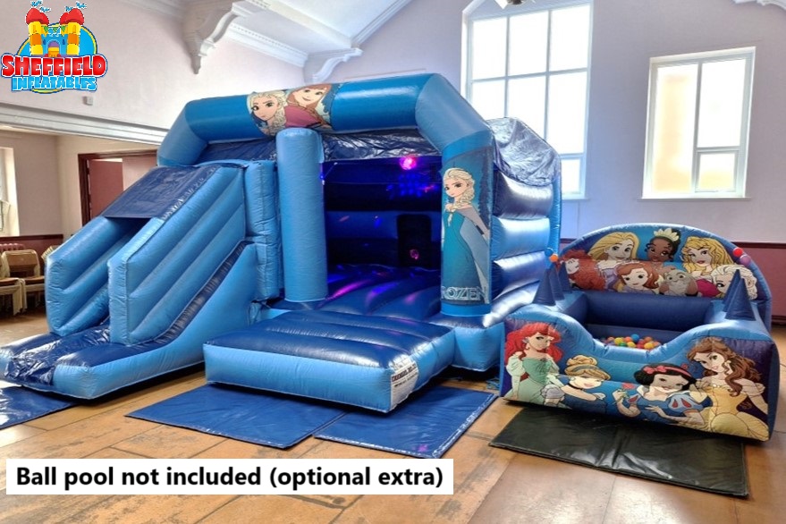 Inside Elsa bouncy castle hire in Chesterfield Inside Elsa bouncy castle hire Chesterfield