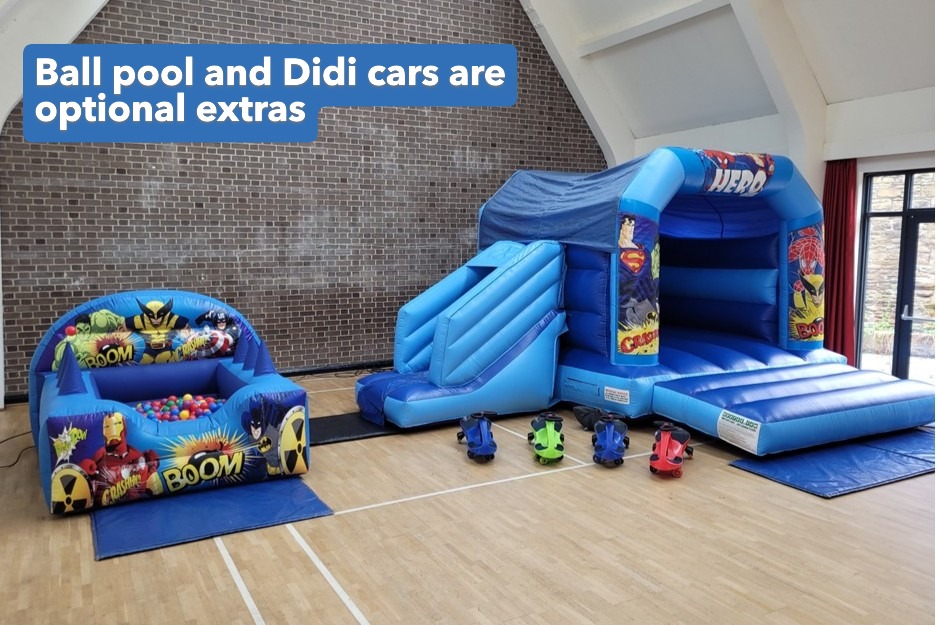 Heroes Bouncy Castle and Ball Pool