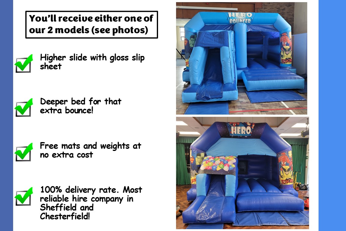 Heroes Bouncy castle hire Chesterfield