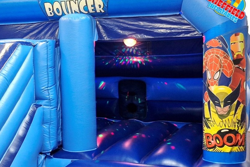 Inside disco bouncy castle hire Chesterfield