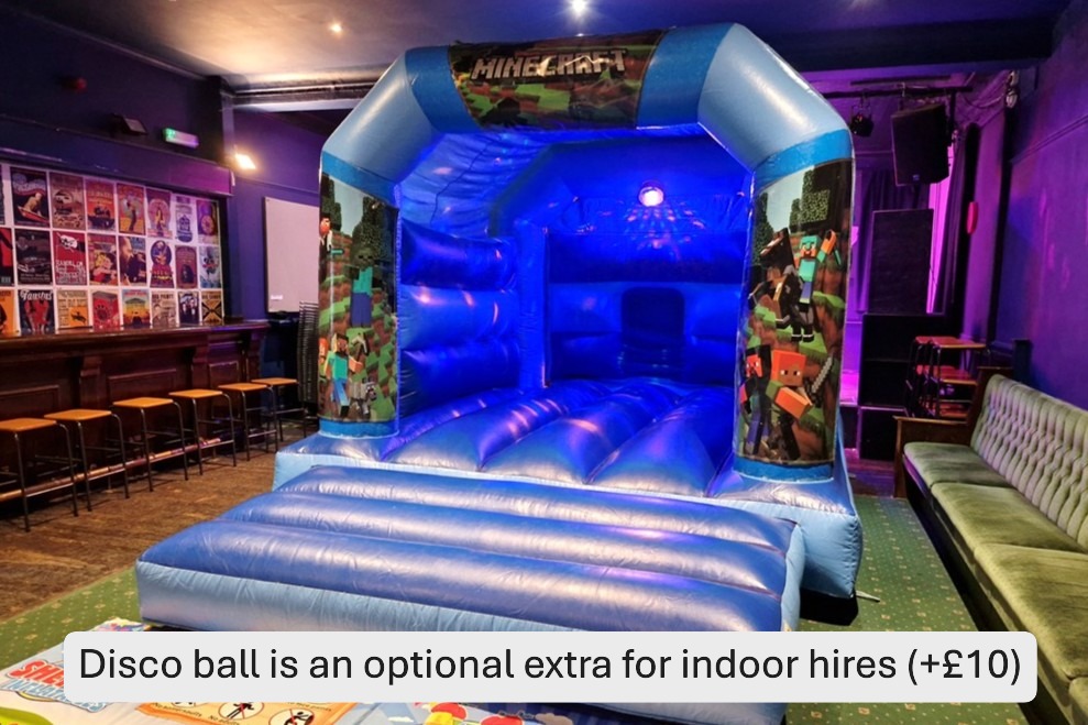 Minecraft Bouncy Castle with disco