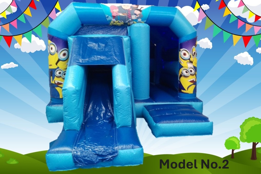 Image of the Medium Minions Bouncy Castle hire Medium Minions Bouncy Castle Hire