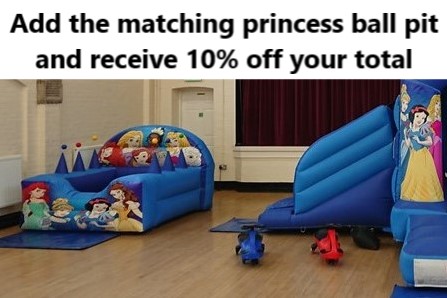 A picture of the princess ball pit you can hire in Sheffield