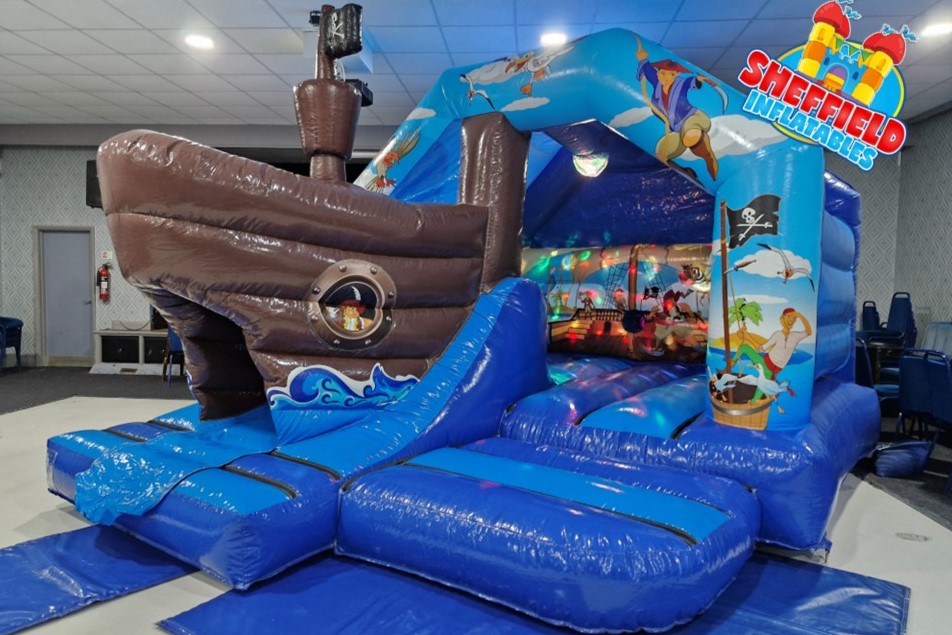 Pirate ship bouncy castle hire Sheffield Chesterfield Pirate ship bouncy castle hire