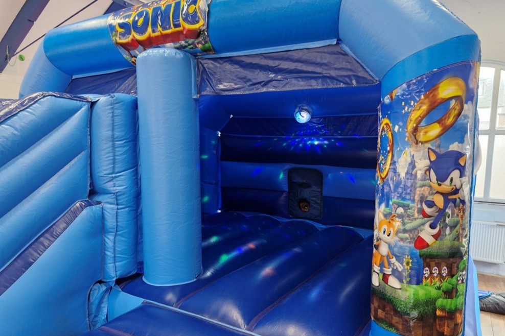 Inside the Sonic Disco Bouncy Castle