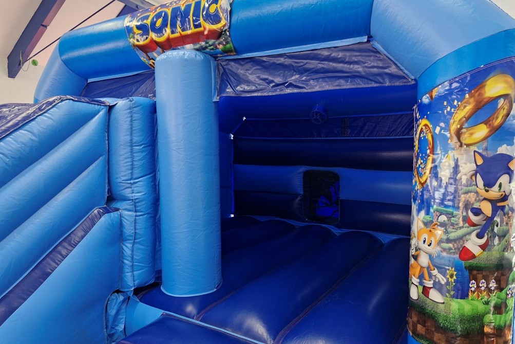 Large Sonic Bouncy Castle in Sheffield