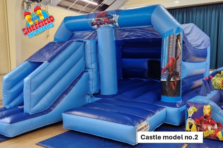 Large Spiderman bouncy castle hire