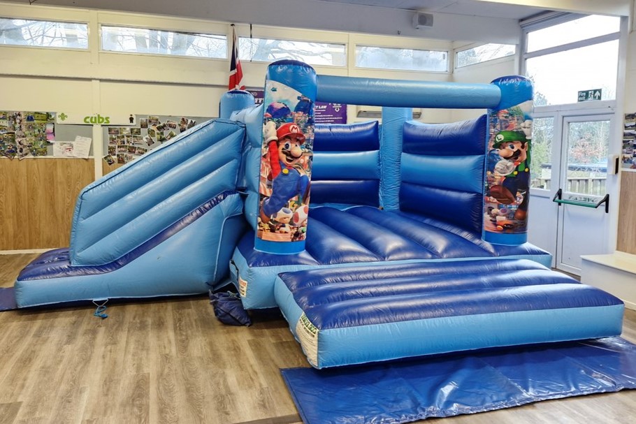 Mario bouncy castle hire in Chesterfield