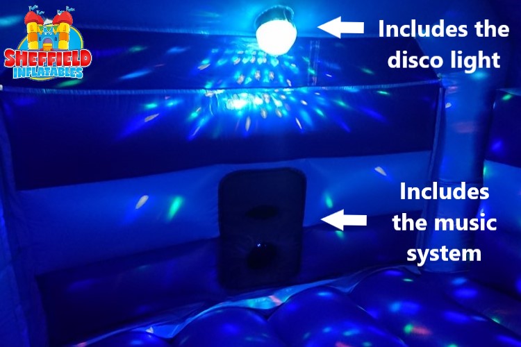 A picture of the music system and lights inside the castle