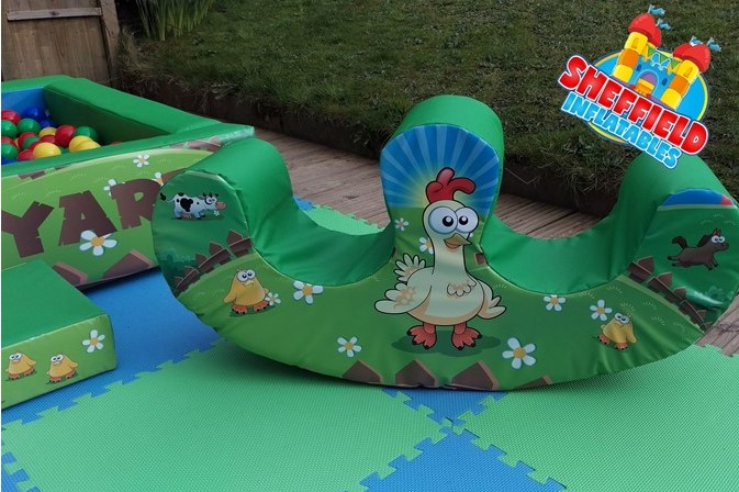 Soft play hire in Sheffield with see-saw Hire Soft Play in Sheffield with a see-saw