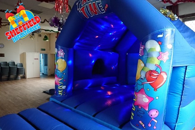 Image from one side of the party bouncy castle combo